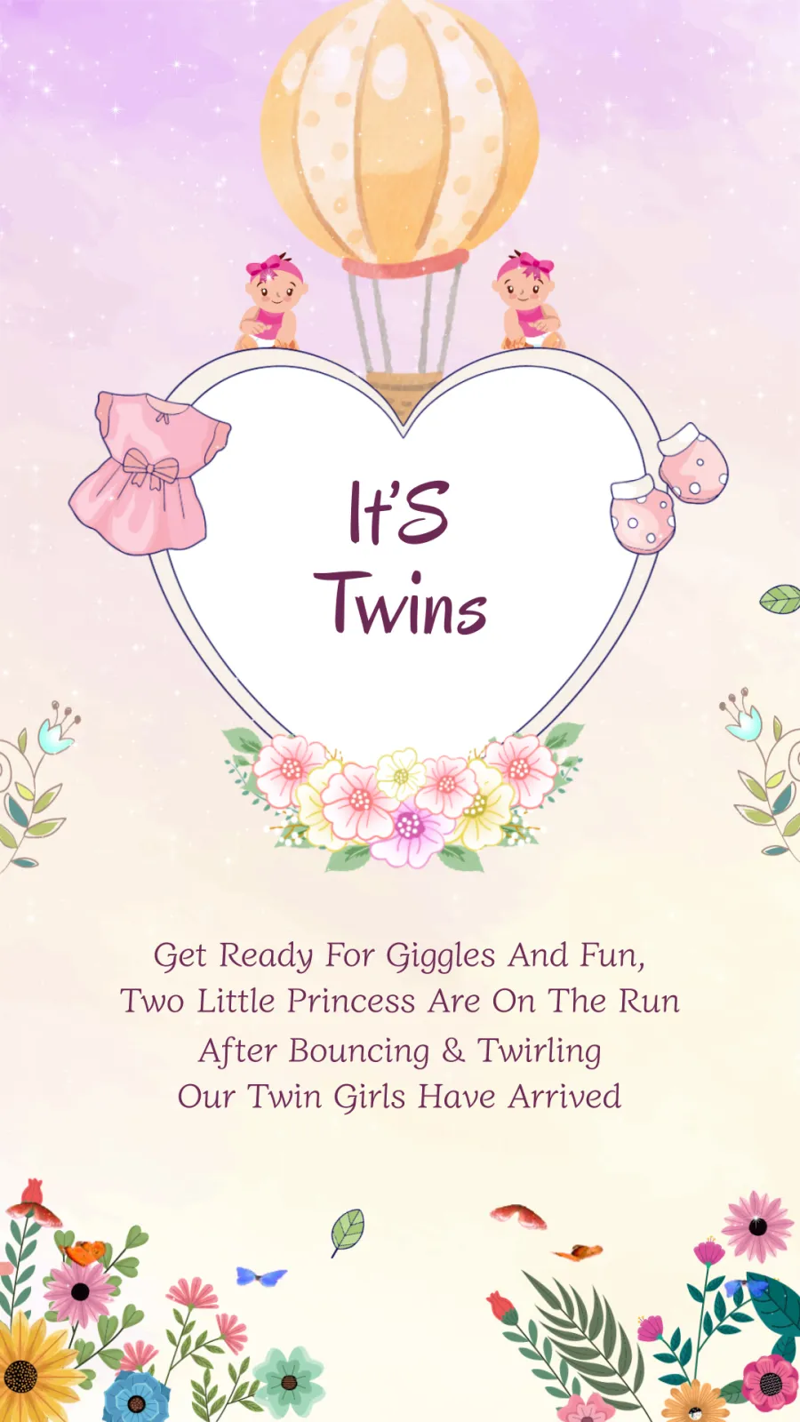 Twin Girls Birth Announcement Video