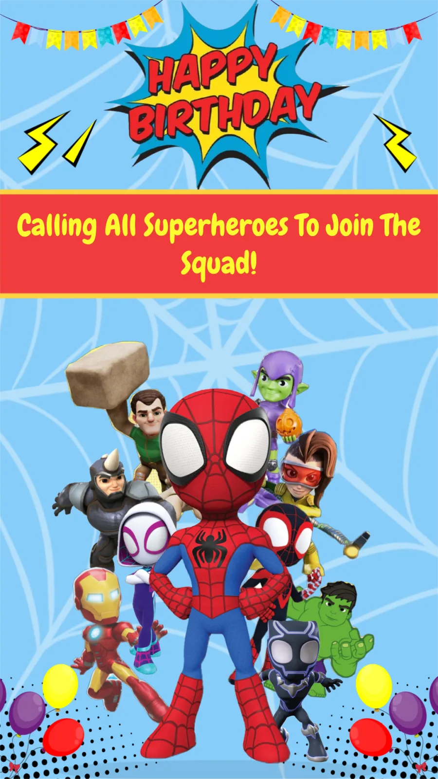 Spiderman Birthday Invitation Video