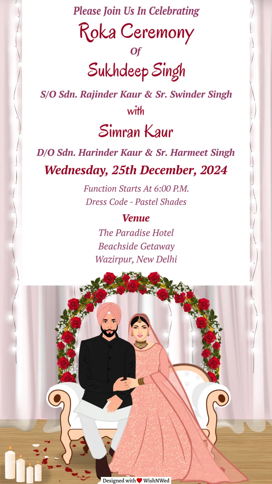 Punjabi Roka Invitation Video