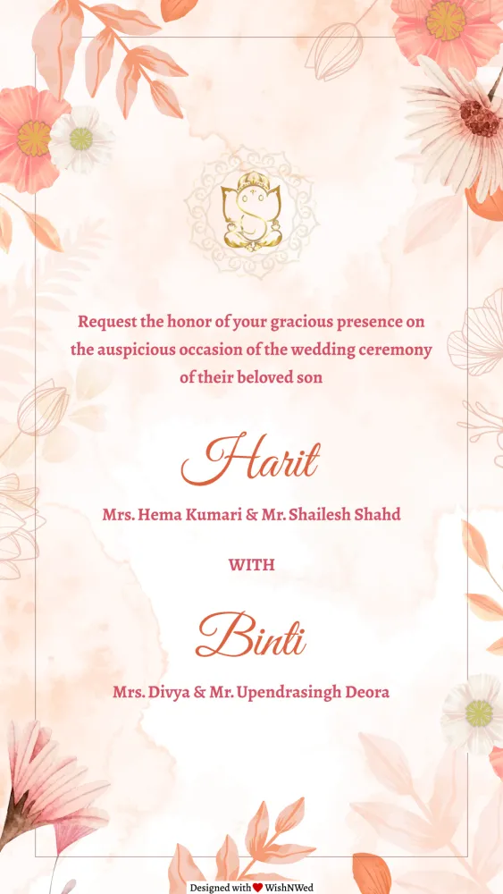Guldasta - Wedding invitation template