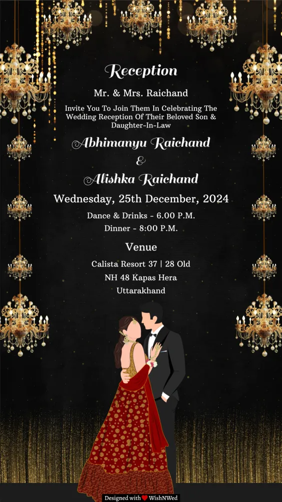 Wedding Reception Video Invitation - Wedding invitation template