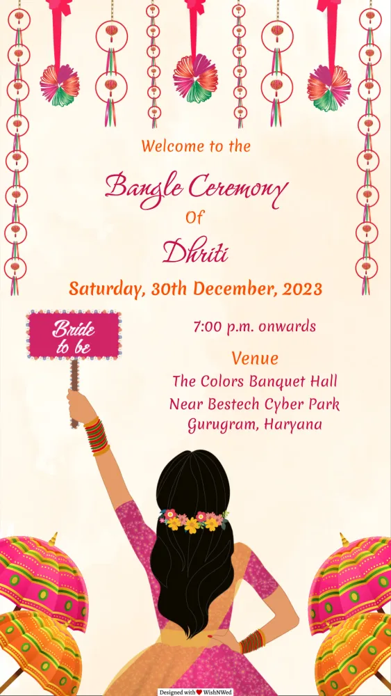 Choodiyan - Wedding invitation template