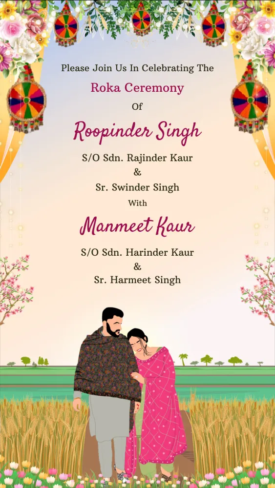 Customizable Roka Invitation Video Templates - Wedding invitation template