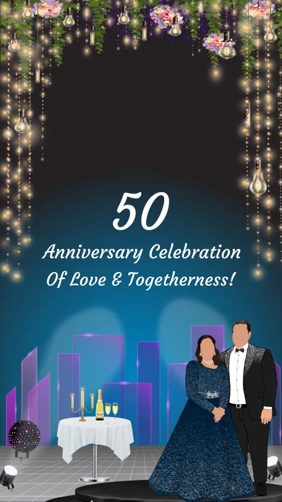 50th Wedding Anniversary Invitation - Anniversary invitation template