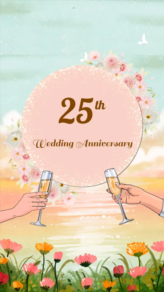 Wedding Anniversary Invitation Video Card - Anniversary invitation template