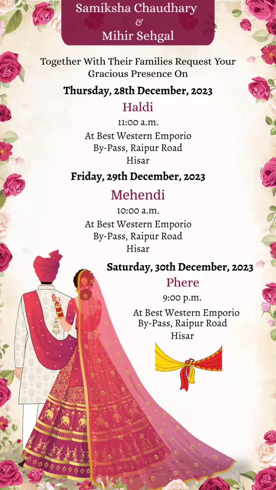 Indian Wedding Video Invite - Wedding invitation template