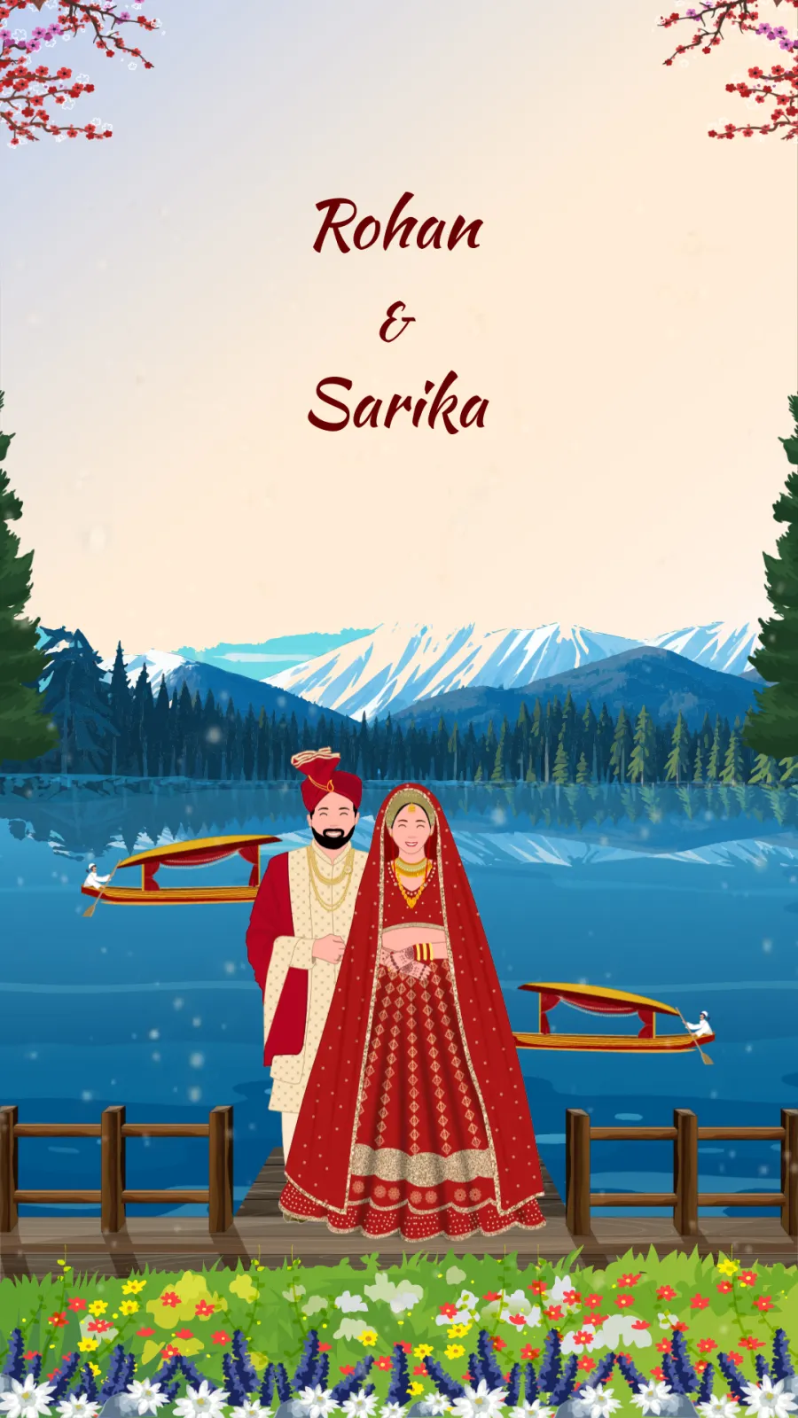 Kashmiri Hindu Wedding Invitation