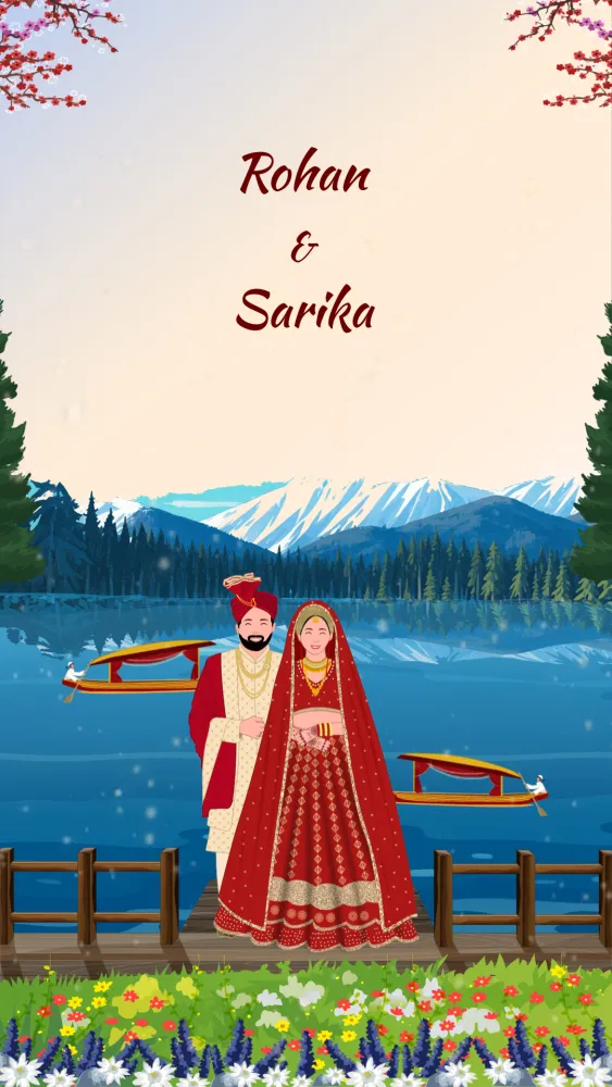 Kashmiri Hindu Wedding Invitation - Wedding invitation template