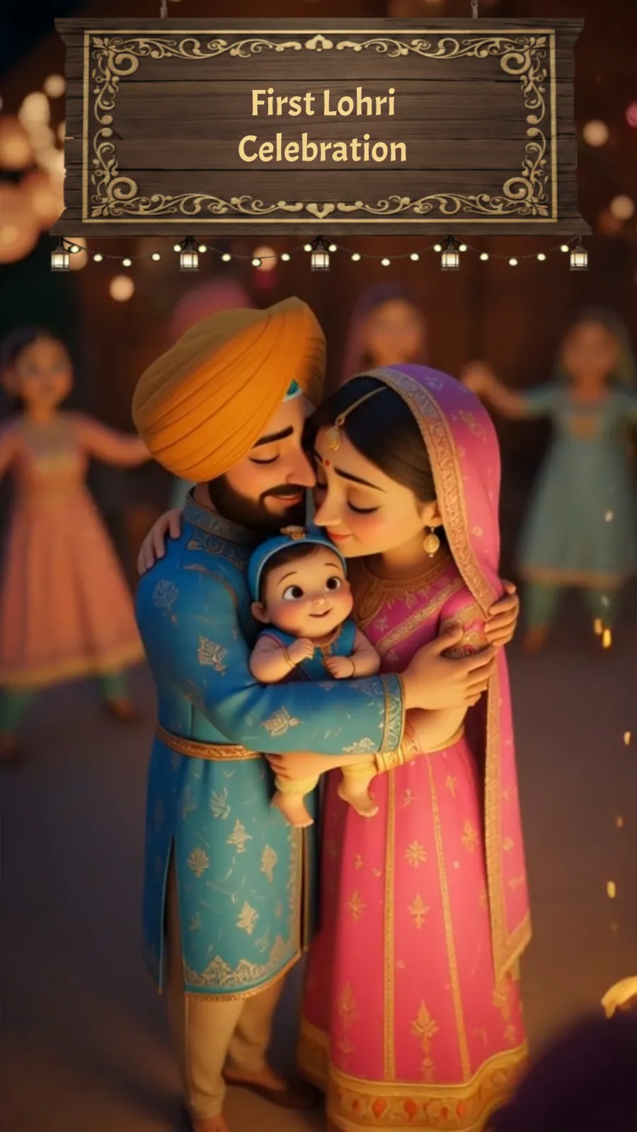 3D Baby First Lohri Invitation Video