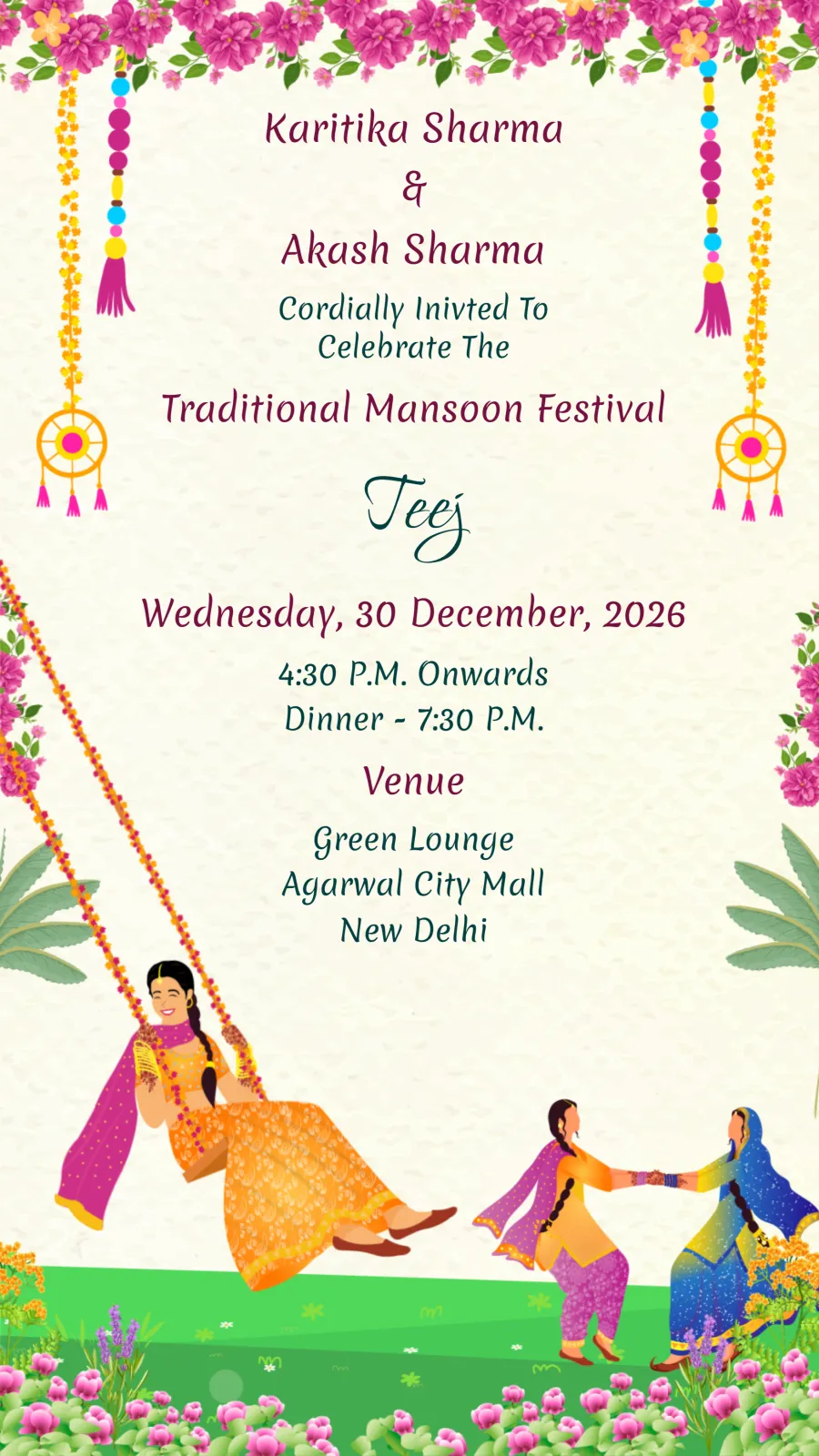 Teej Invitation Video
