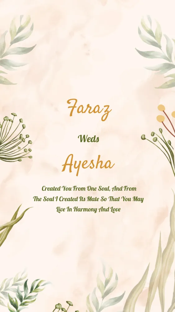 Muslim Wedding Invitation Video - Wedding invitation template