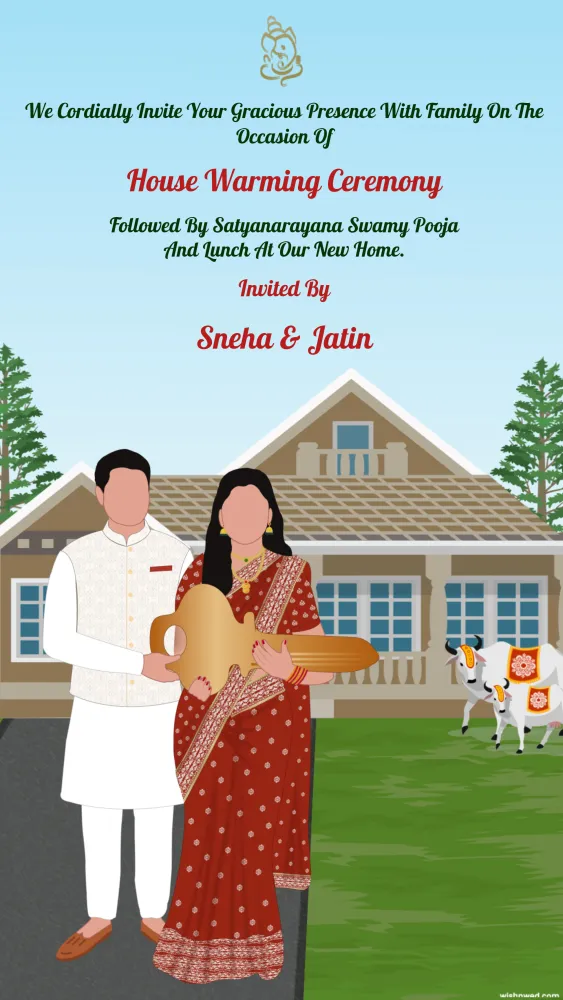 Housewarming Party Invitation - Pooja & Rituals invitation template