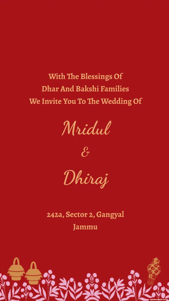 Kashmiri Wedding Invitation Video - Wedding invitation template