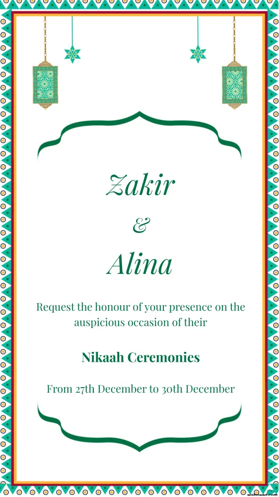 Nikah Invitation Video - Wedding invitation template