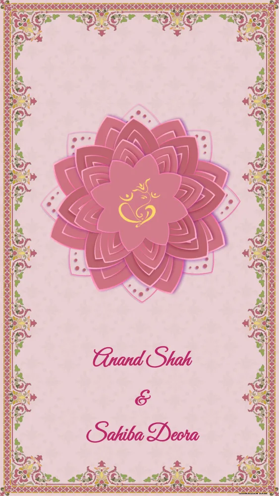 Lotus Theme Wedding Invitation Video - Wedding invitation template