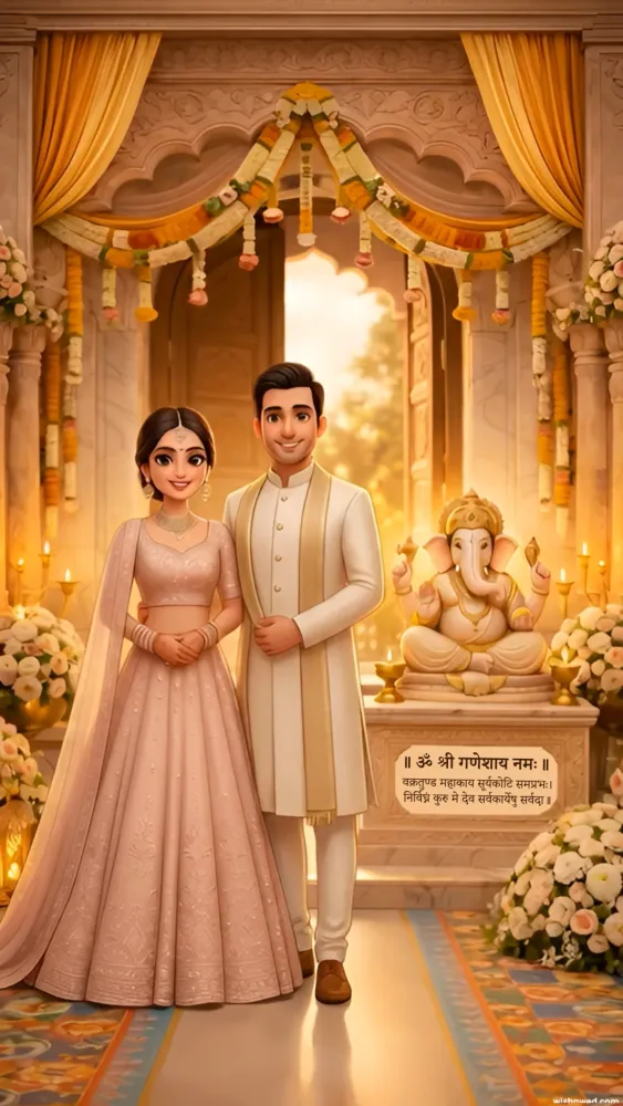 3D Hindu Wedding Invite Video Bride Side - Wedding invitation template