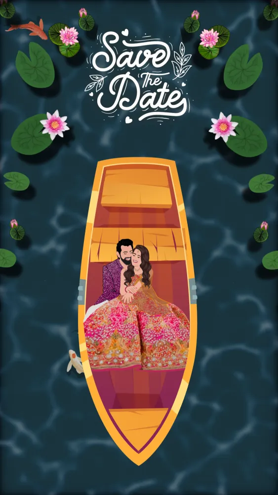 Boat Theme Wedding Invite Video - Wedding invitation template