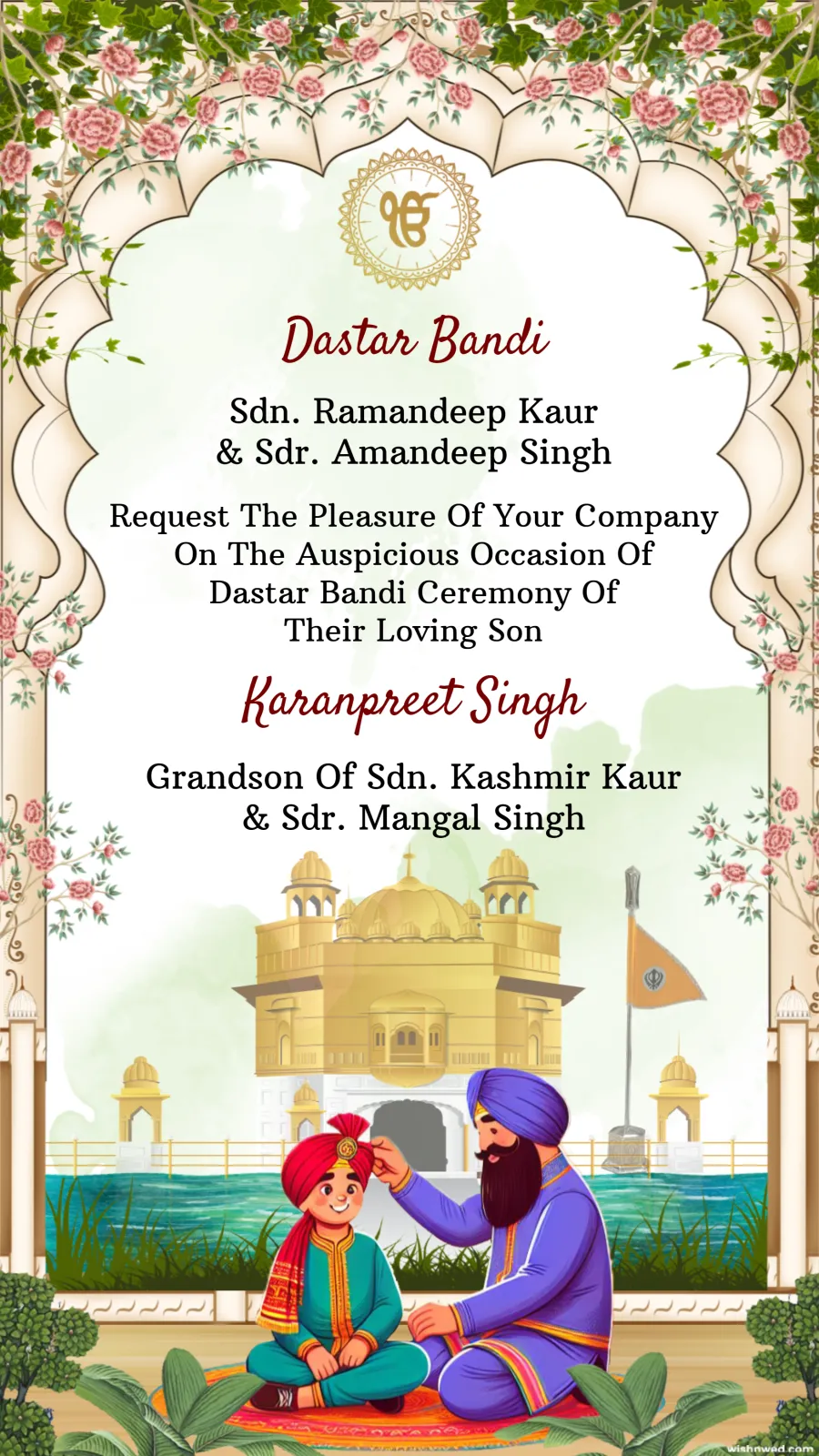 Dastar Bandi Invitation
