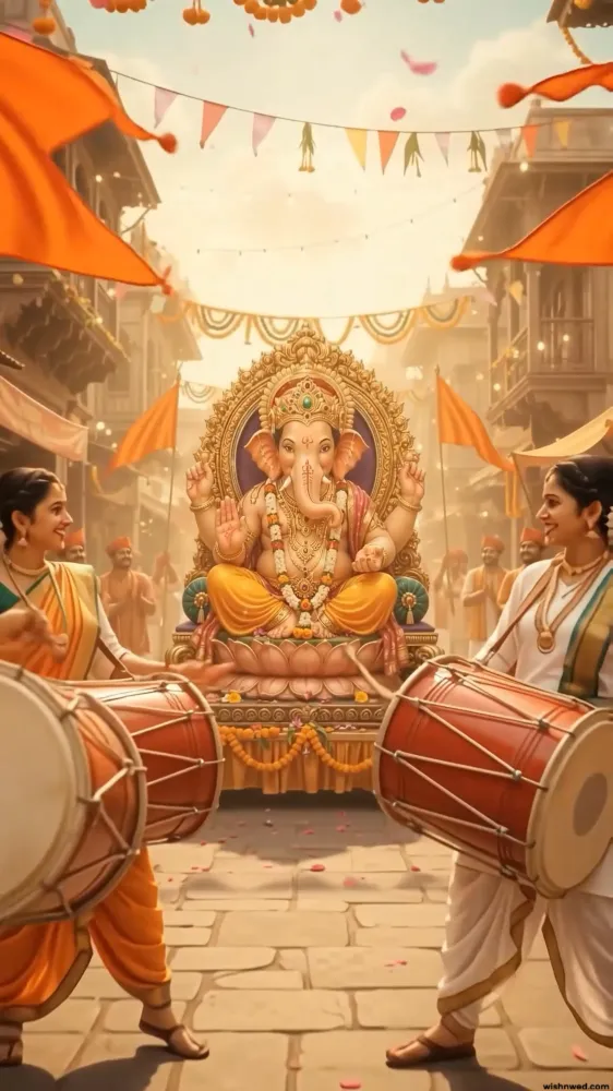 Ganpati Visarjan Invitation Video - Pooja & Rituals invitation template