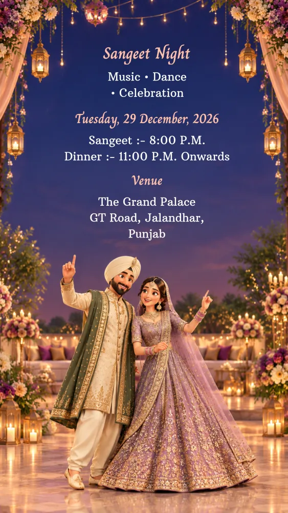 3D Sikh Wedding Invitation Video - Wedding invitation template