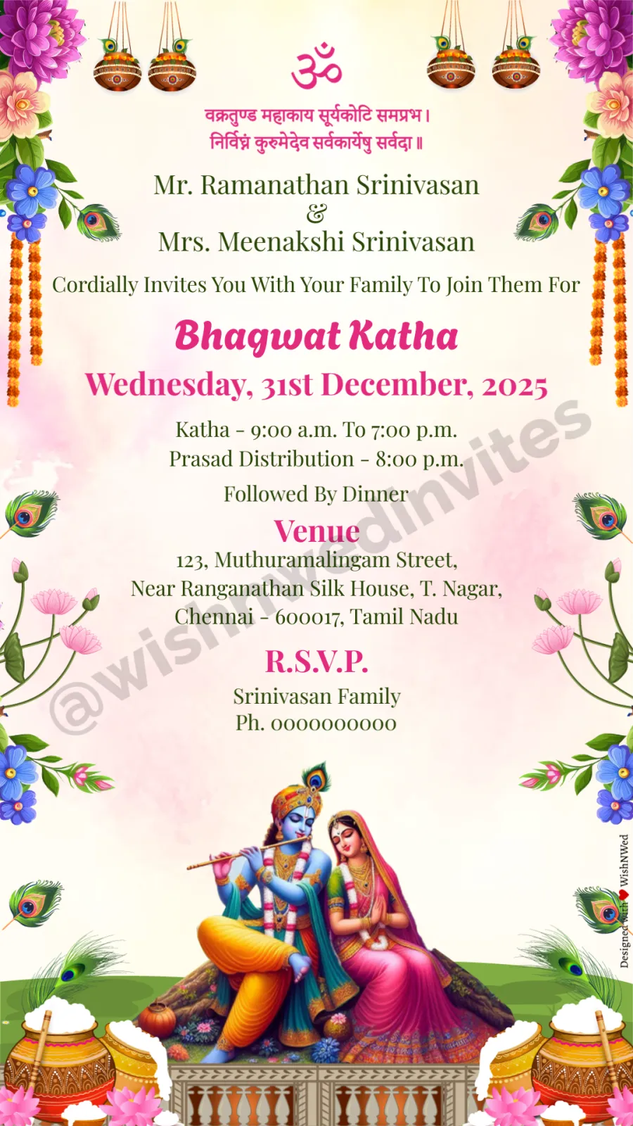 Bhagwat Katha Invitation Video