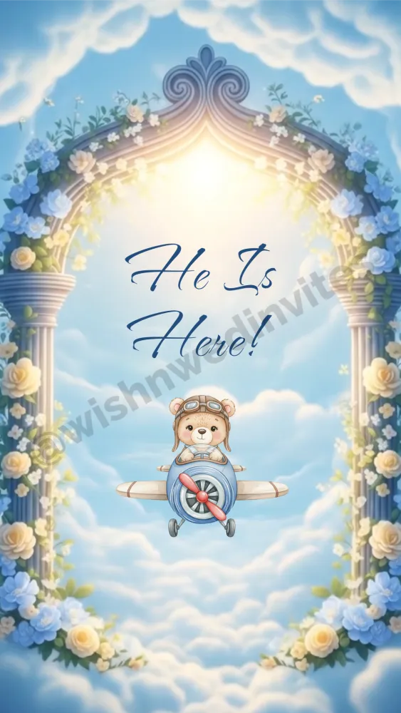 Baby Boy Arrival Video - Baby & Kids invitation template