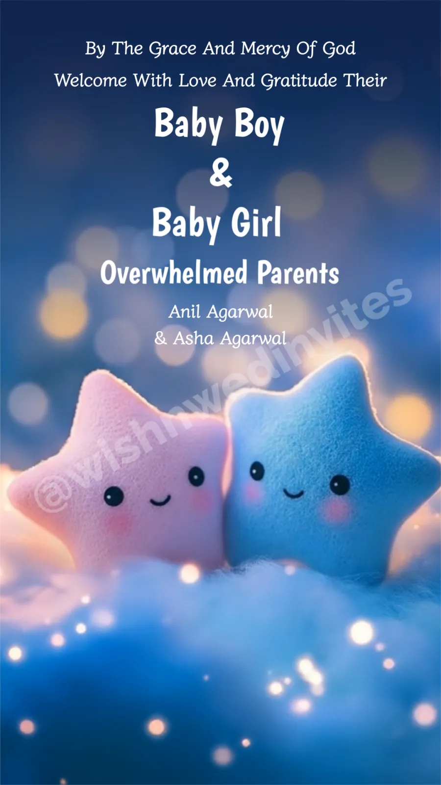 Twins Birth Announcement Video Template