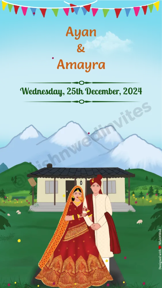 Traditional Kumaoni Wedding Invitation Video - Wedding invitation template