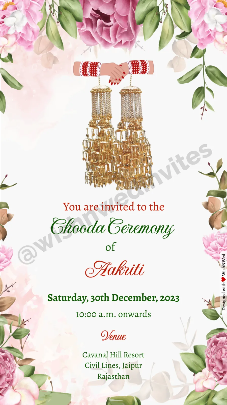 Choora Ceremony Invitation Video