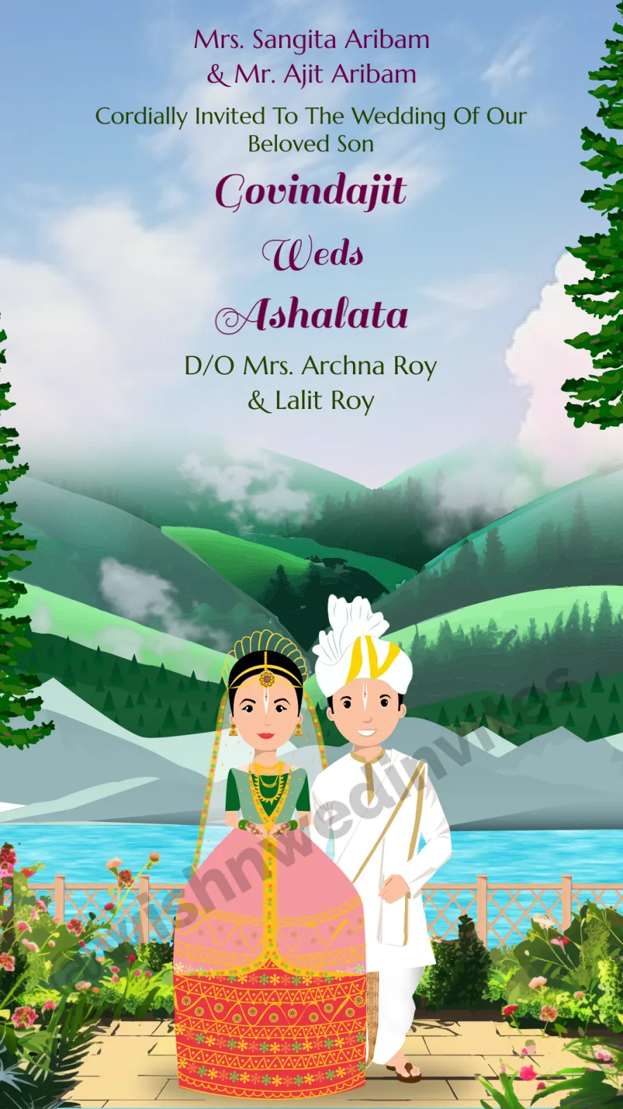 Manipuri Wedding Invitation