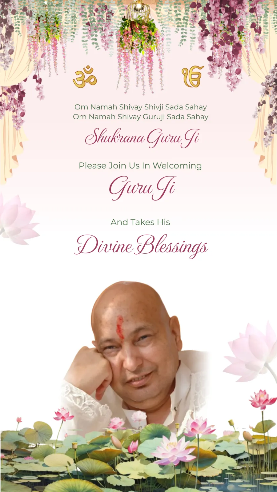 Shukrana Guruji Satsang Invitation Card