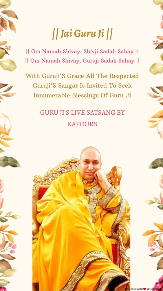 Guruji Satsang Invitation Video - Pooja & Rituals invitation template