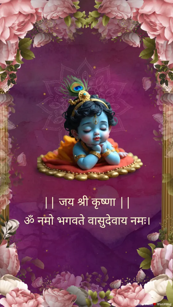 Krishna Janmashtami Invitation Card - Pooja & Rituals invitation template