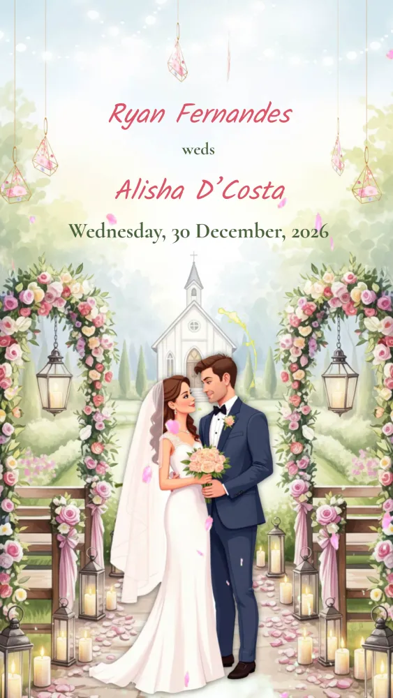 Christian Wedding Invitation Card - Wedding invitation template