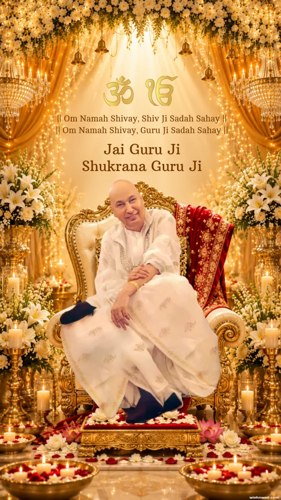 Guruji Shukrana Satsang Invitation Card - Pooja & Rituals invitation template