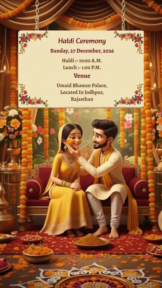 3D Miniature Wedding Invitation Video - Wedding invitation template