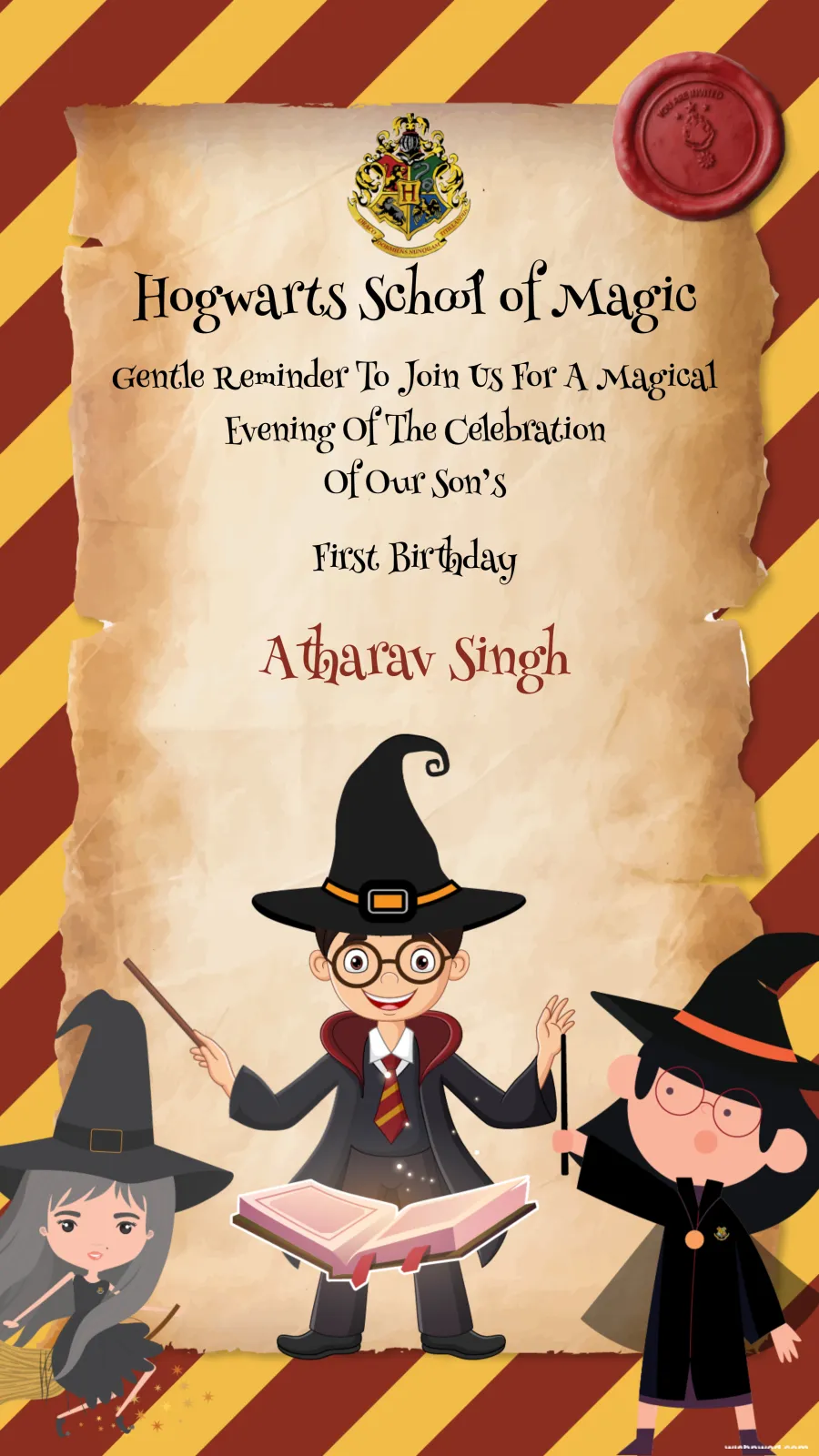 Harry Potter Birthday Invitation