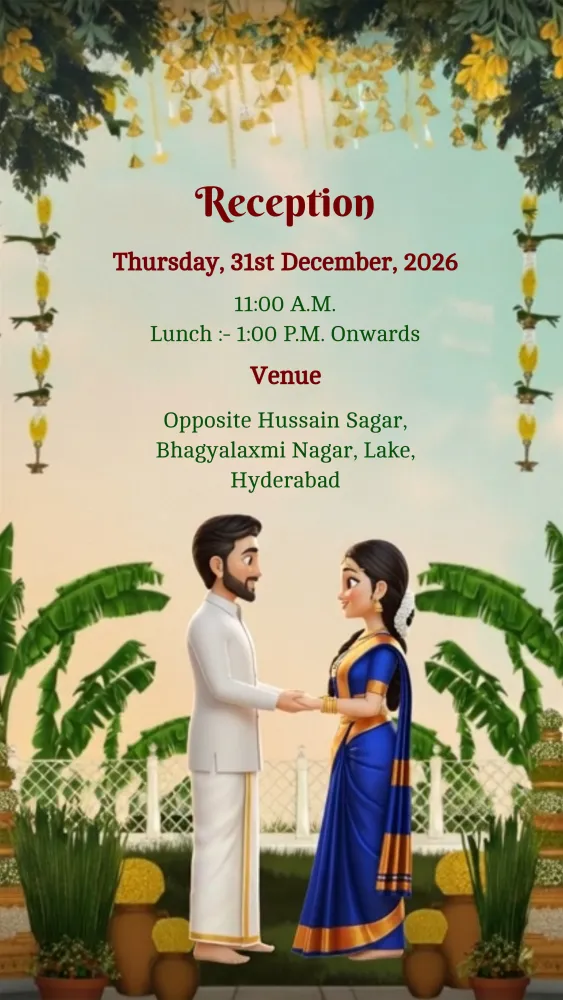 3D Tamil Wedding Invitation Video Groom Side - Wedding invitation template