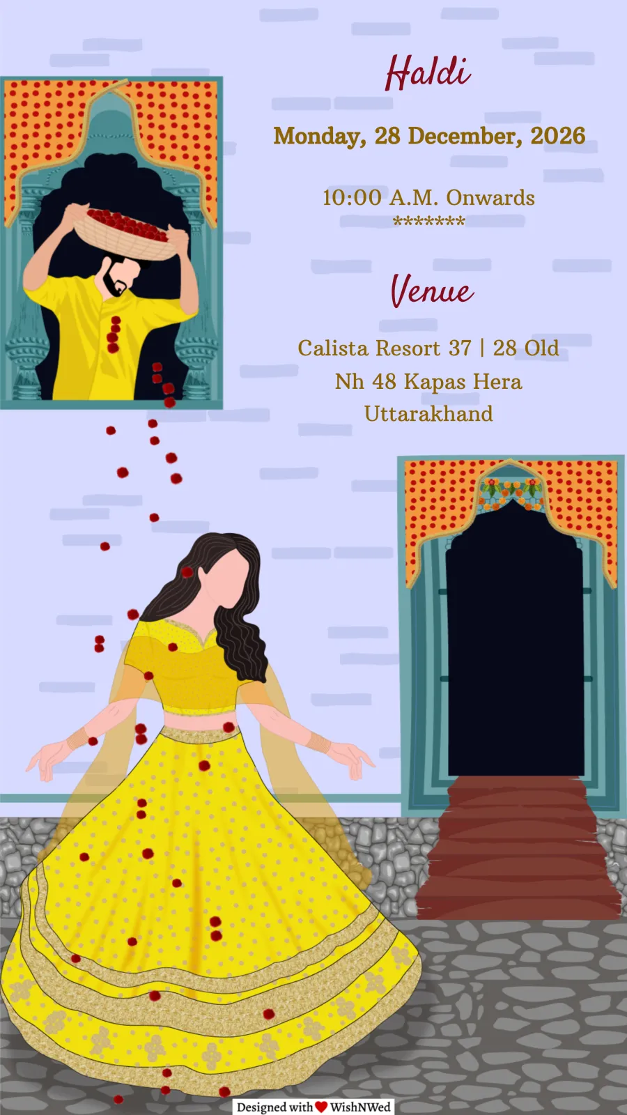 Kumaoni Garhwali Wedding Invitation
