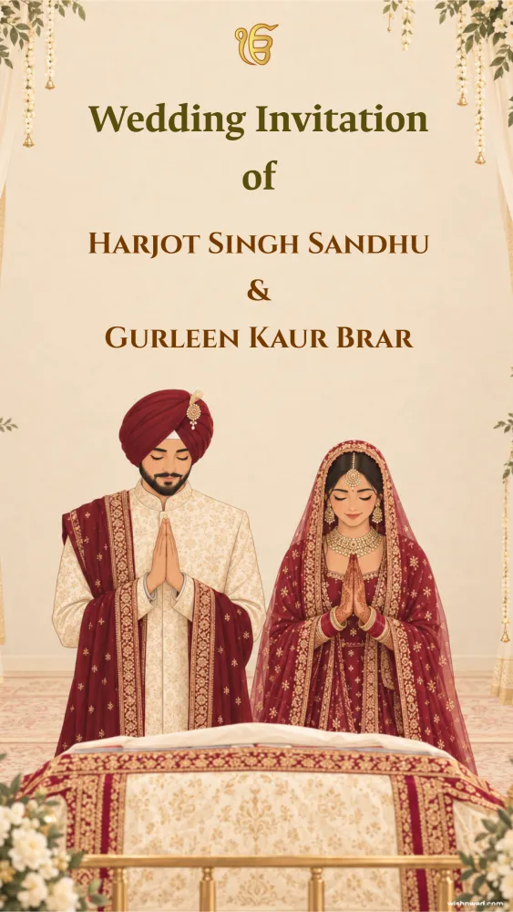Sikh Wedding Video Invite - Wedding invitation template
