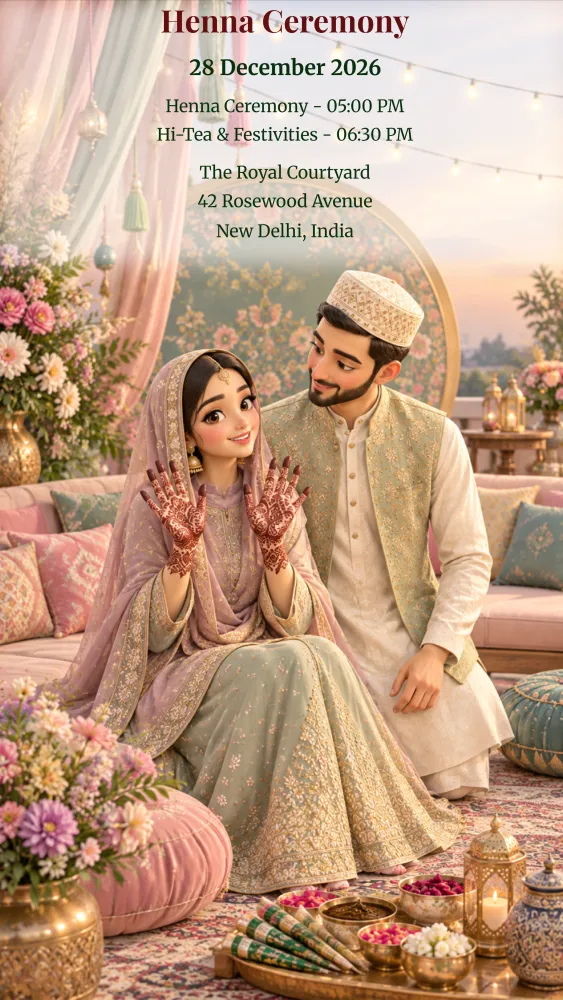 Islamic Wedding Invitation Video - Wedding invitation template