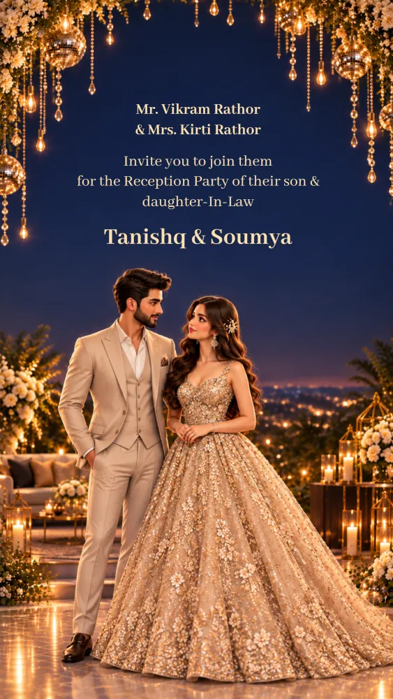 Dreamy Wedding Reception Invitation Video - Wedding invitation template