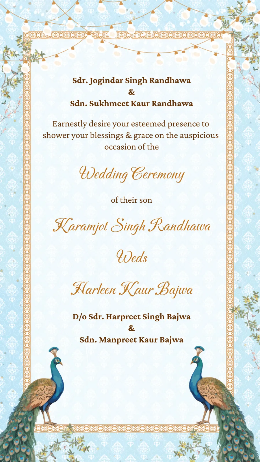 Royal Punjabi Wedding Invitation Video
