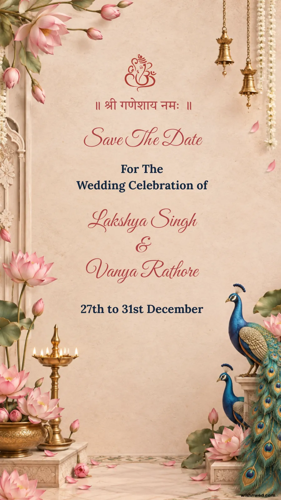 Animated Royal Indian Wedding Invite Video