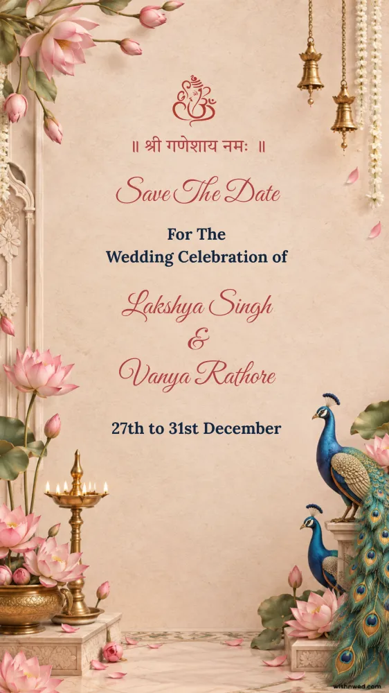Animated Royal Indian Wedding Invite Video - Wedding invitation template