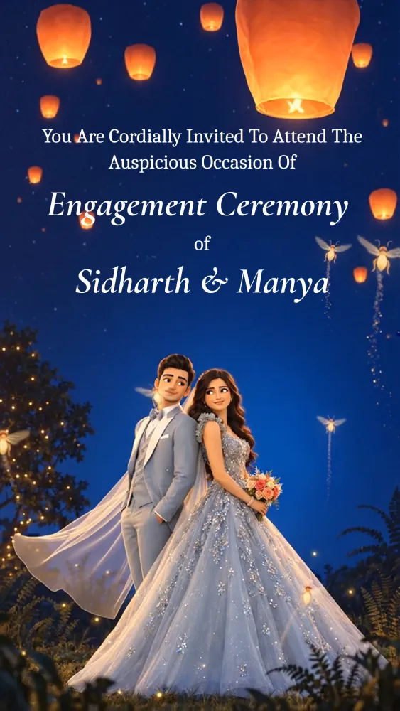 Animated Engagement Invitation Video - Wedding invitation template
