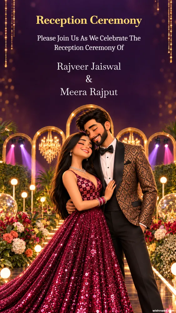 Indian Wedding Reception Invitation - Wedding invitation template