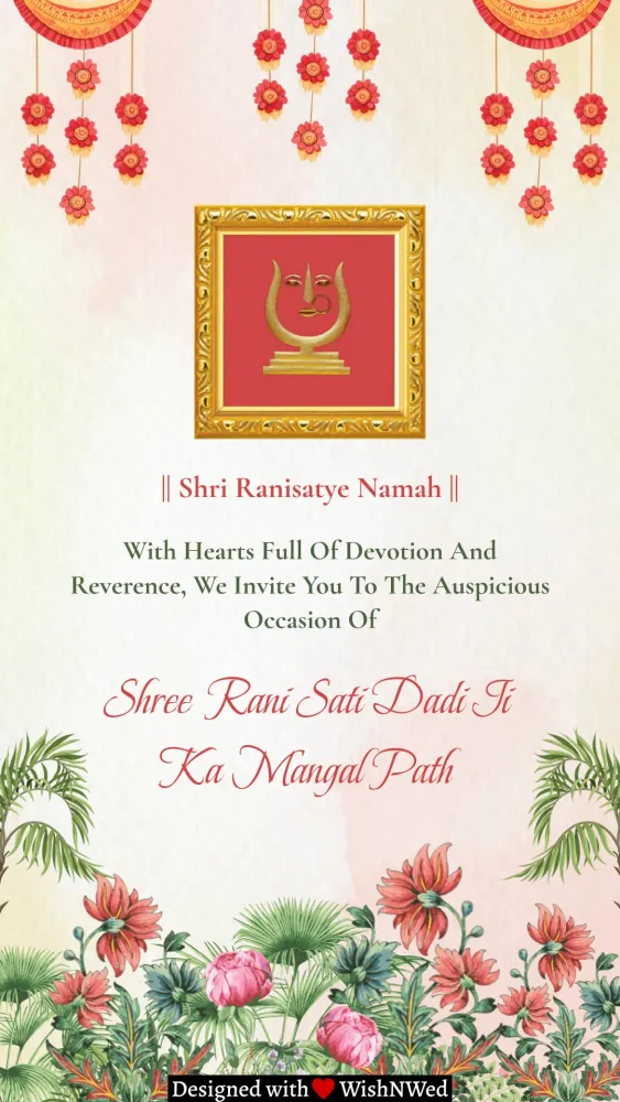 Mangal Path Invitation - Pooja & Rituals invitation template