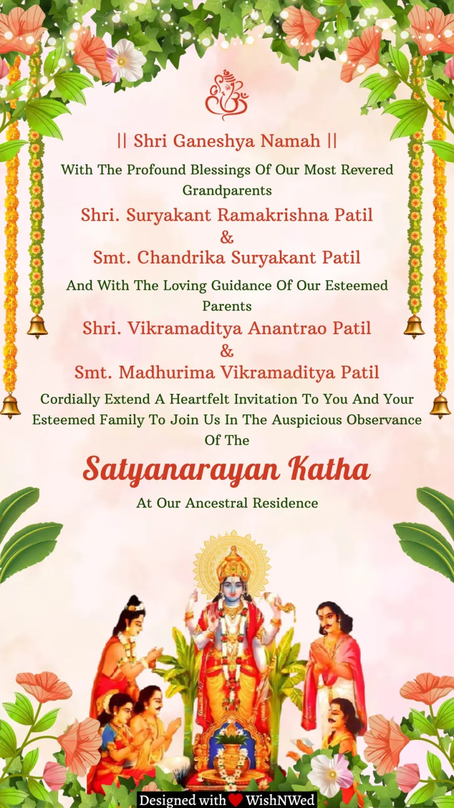 Satyanarayan Pooja Invitation Video