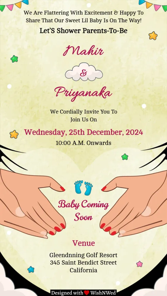 Pregnancy Announcement Video - Baby & Kids invitation template